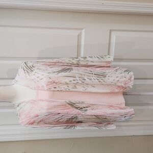 Chico's Women's Sweater with Matching  Tank Top Pink w/Olive  Size 3=16/18